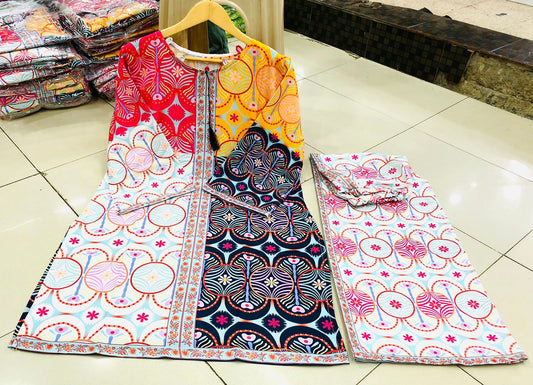2Pc Digital Print Suit