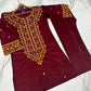 2Pc Embroidered Suit