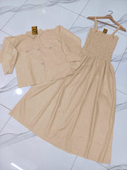 2 Pc Gazzer Romper Frock