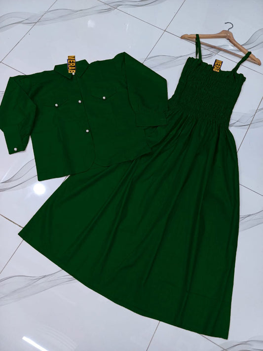 2 Pc Gazzer Romper Frock