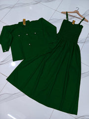 2 Pc Gazzer Romper Frock