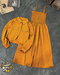 2 Pc Gazzer Romper Frock