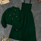 2 Pc Gazzer Romper Frock