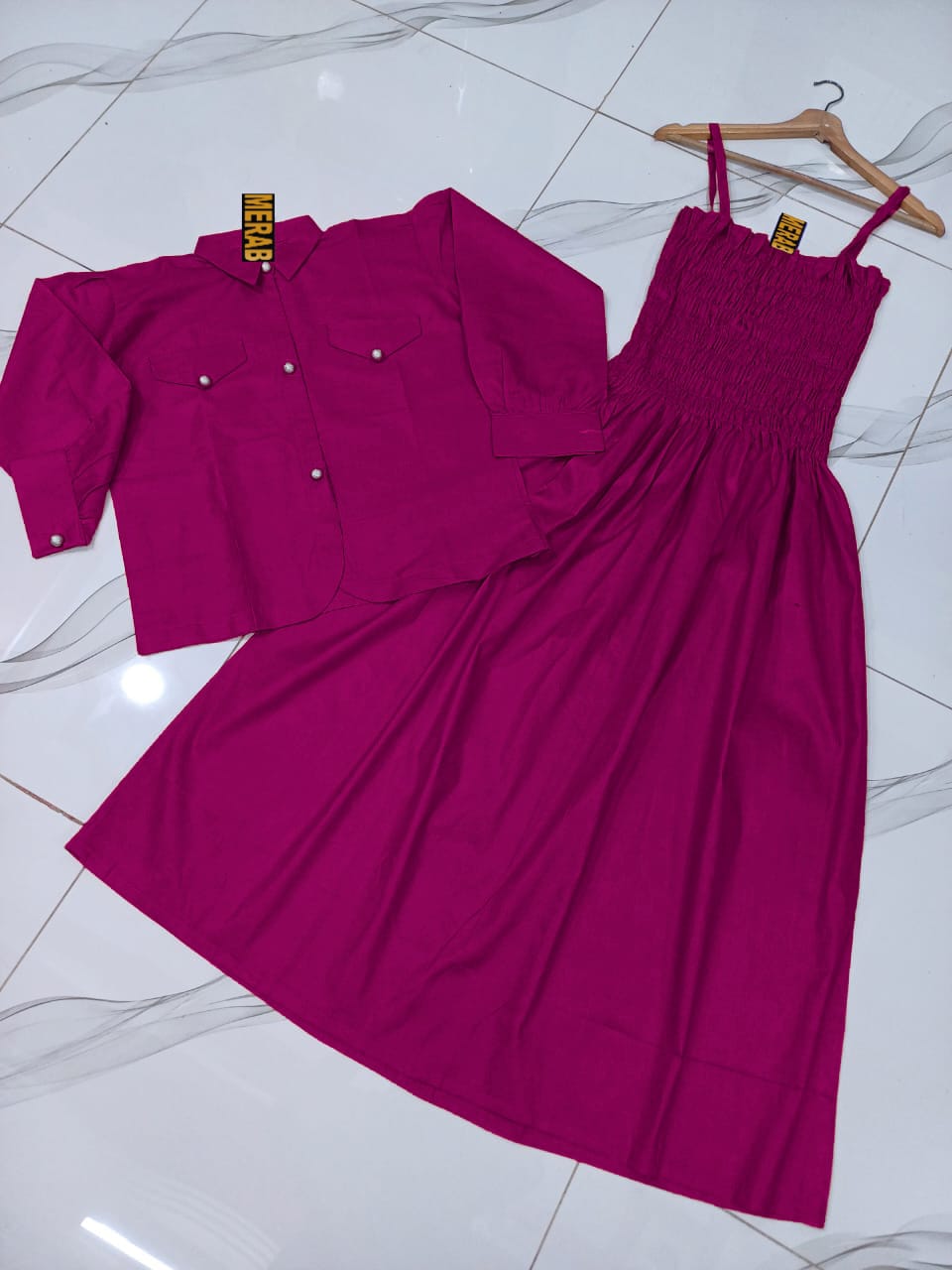 2 Pc Gazzer Romper Frock