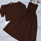 2 Pc Gazzer Romper Frock