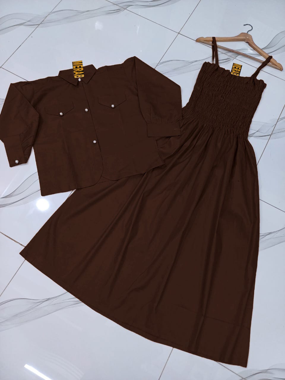 2 Pc Gazzer Romper Frock