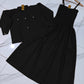 2 Pc Gazzer Romper Frock