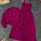 2 Pc Gazzer Romper Frock