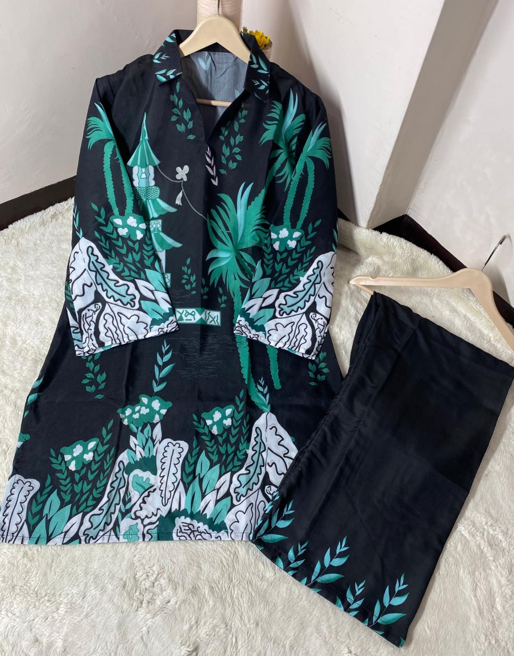 2Pc Printed Frock