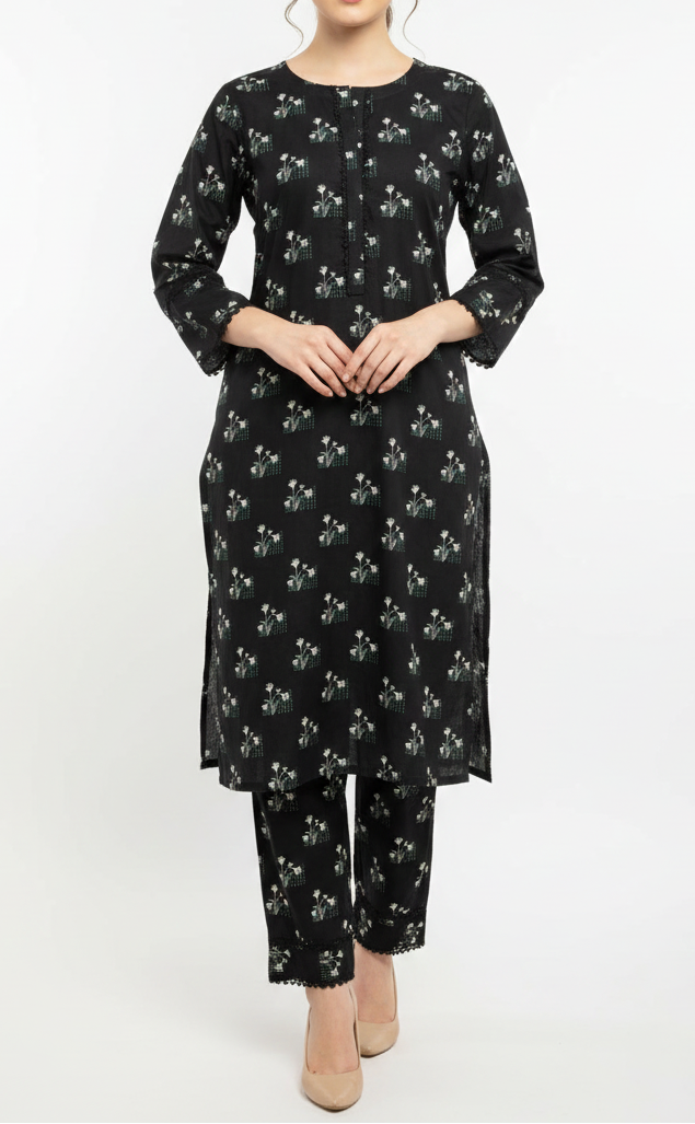 2Pc Printed Lawn Suit