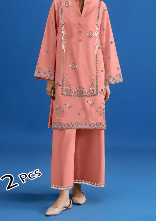 2Pcs Embroidered Suit