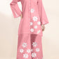 2Pcs Flower Embroidered Suit