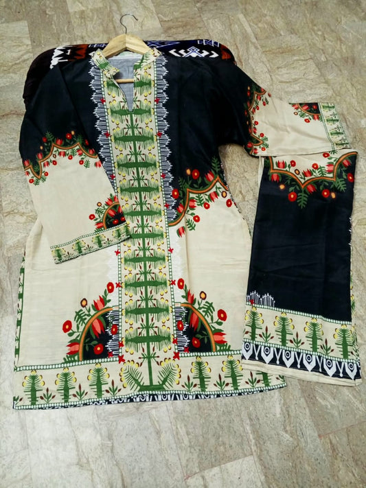 2Pcs Printed Cord Set