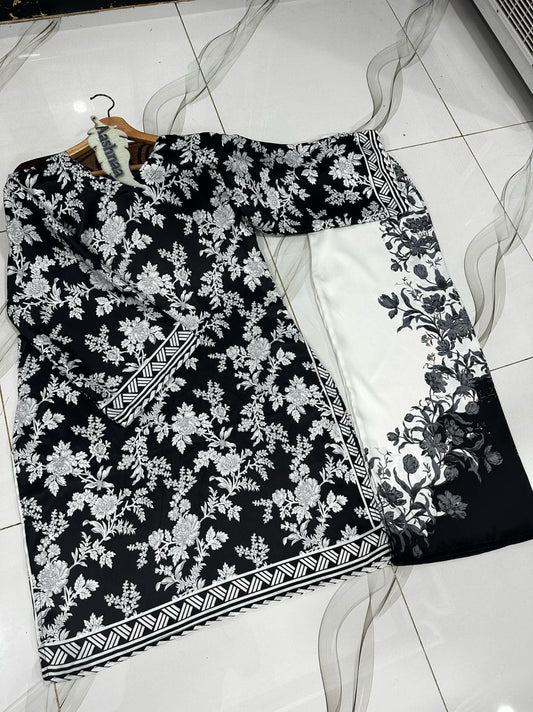 2Pcs Printed Suit