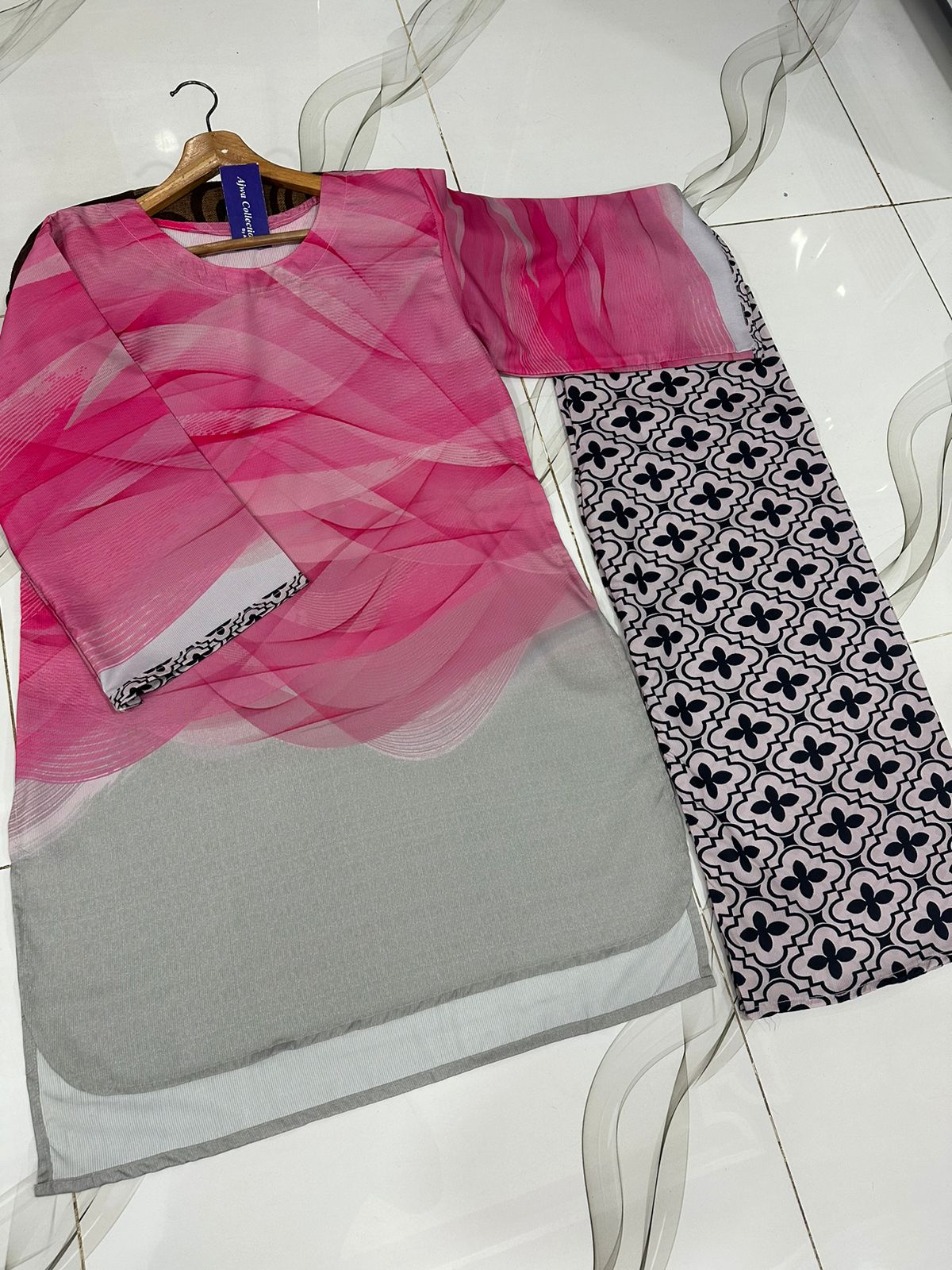 2Pcs Printed Suit
