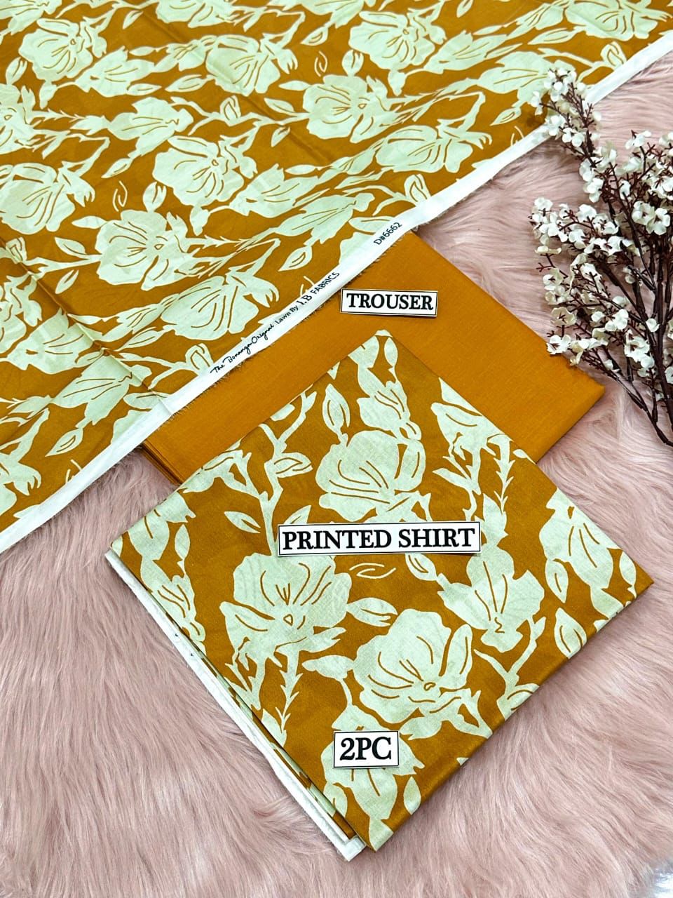 2Pcs Unstitched Suit