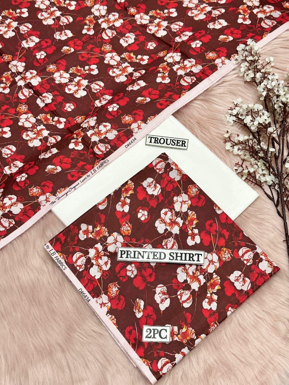 2Pcs Unstitched Suit