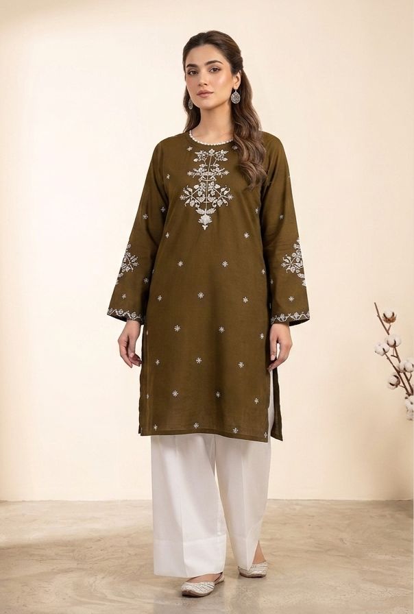 2 Piece Embroidered Kurti