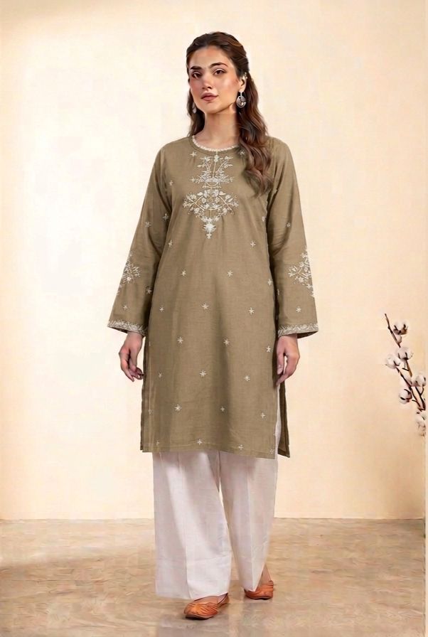 2 Piece Embroidered Kurti