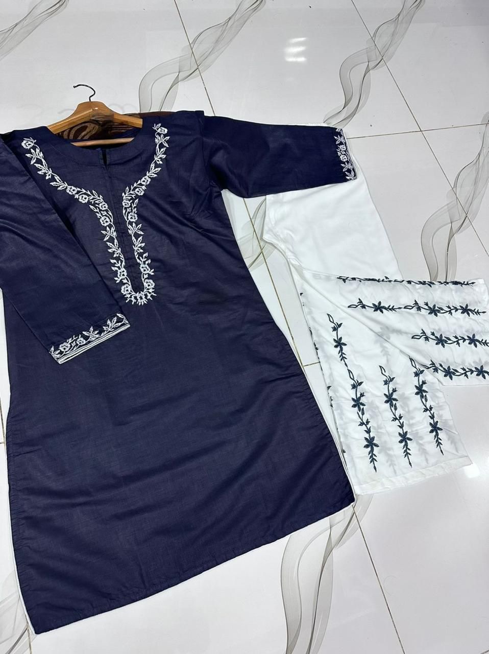 2 Piece Embroidered Suit