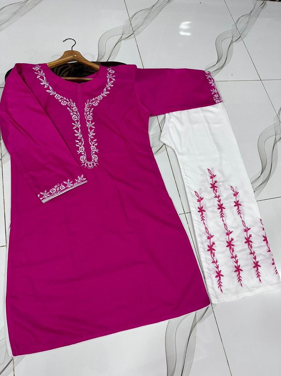 2 Piece Embroidered Suit