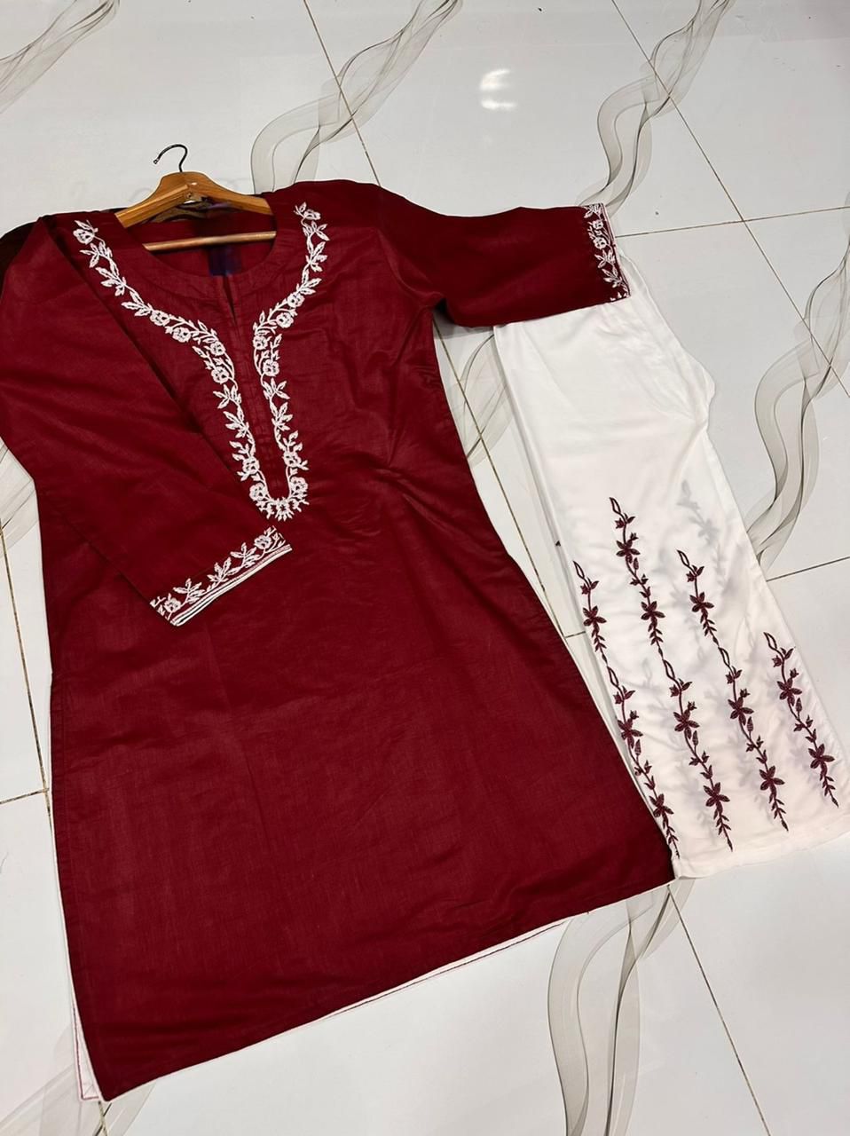 2 Piece Embroidered Suit