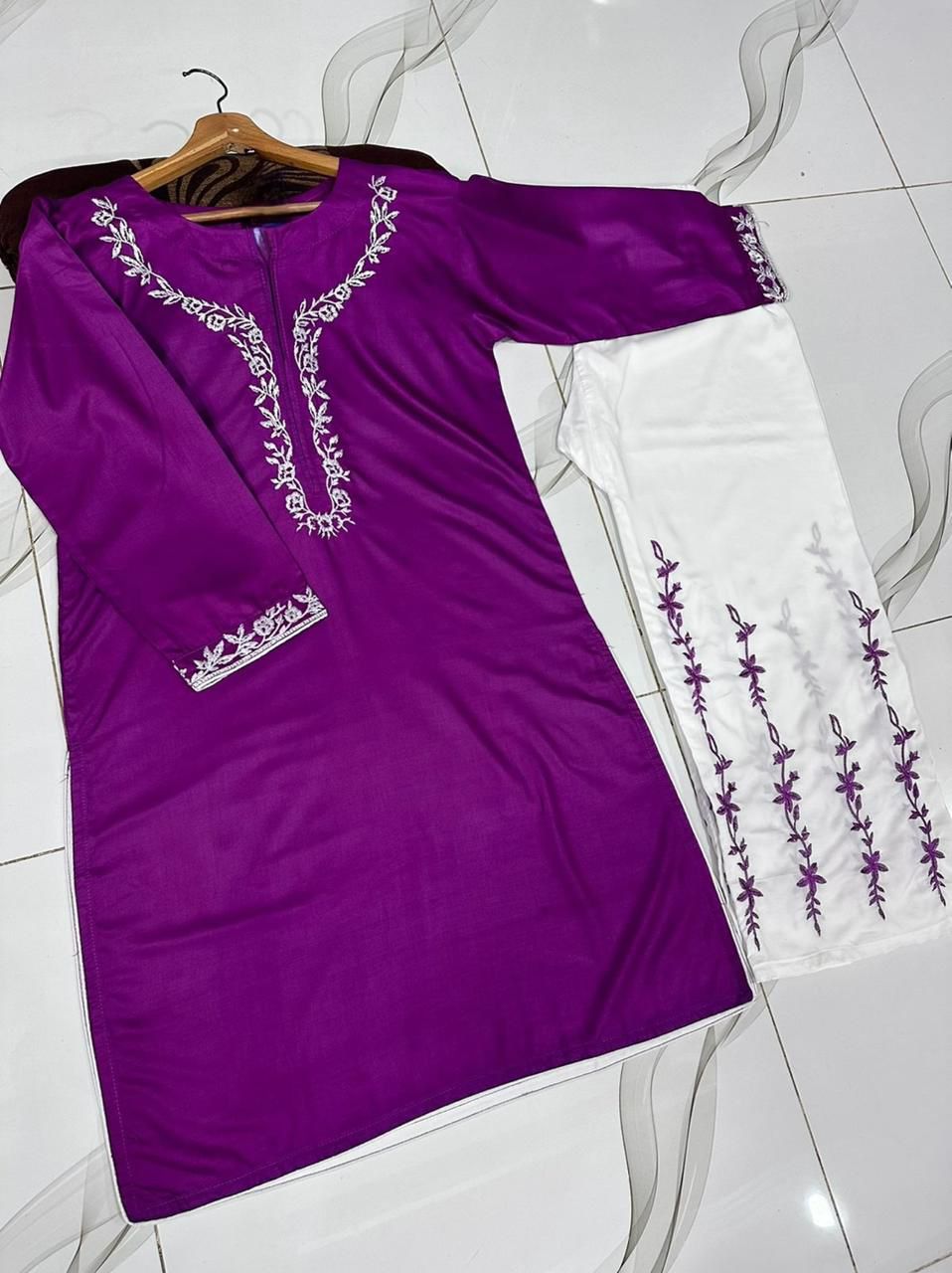 2 Piece Embroidered Suit
