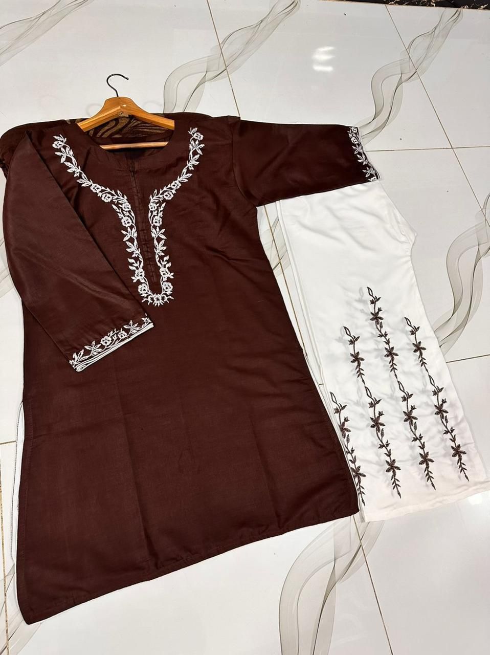 2 Piece Embroidered Suit