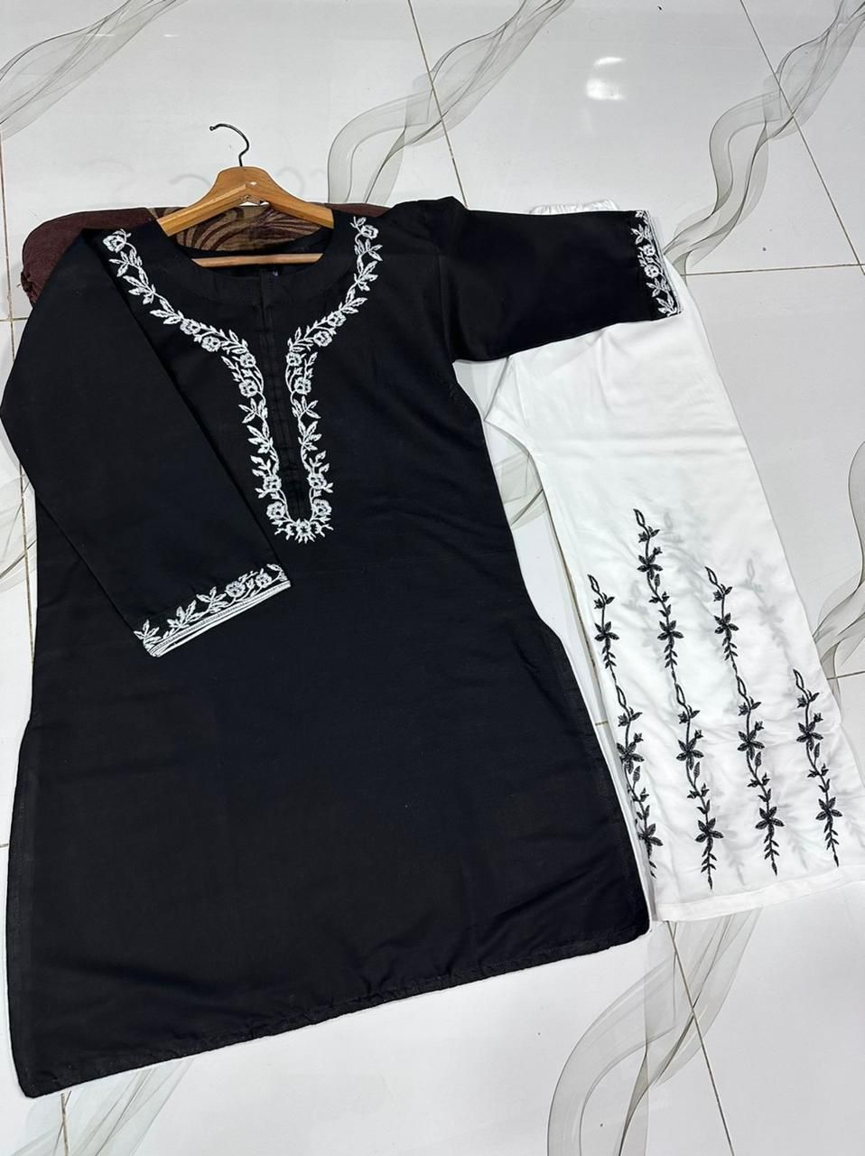 2 Piece Embroidered Suit