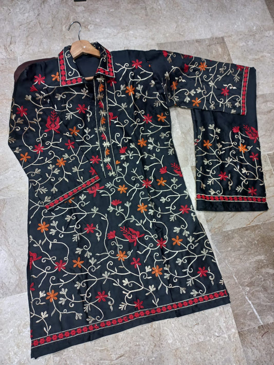 2Piece Multi Embroidered Suit