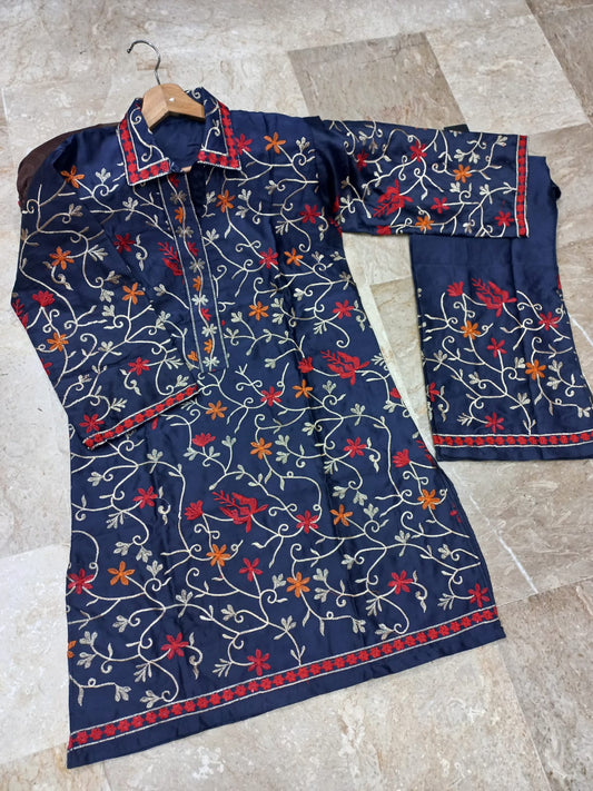 2Piece Multi Embroidered Suit