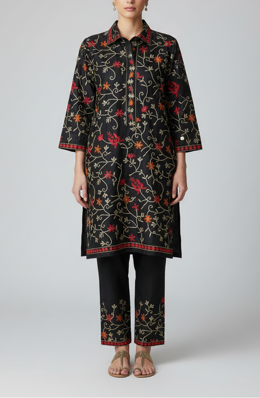 2Piece Multi Embroidered Suit