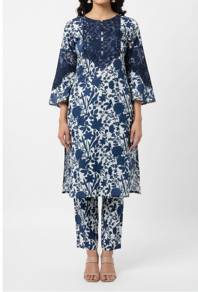 2 Pcs Swiss Lawn Suit