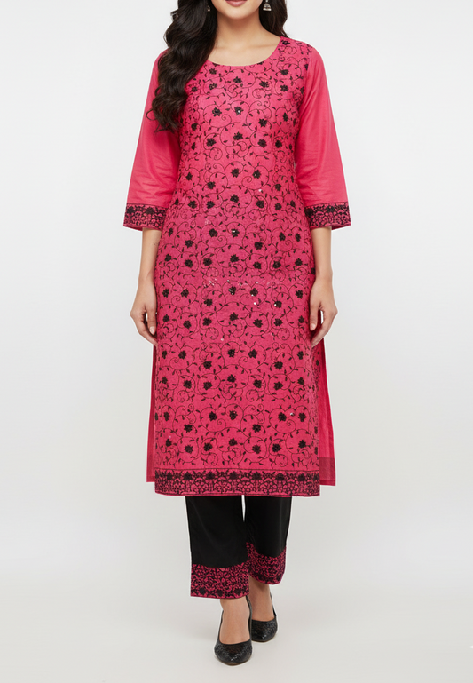 2 Piece Embroidered Suit