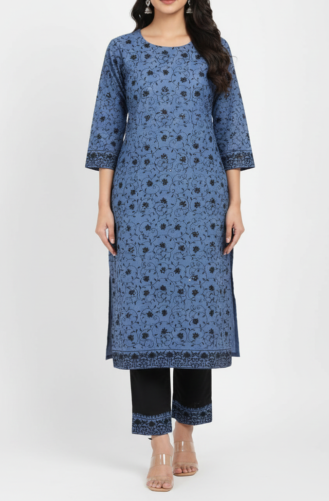 2 Piece Embroidered Suit