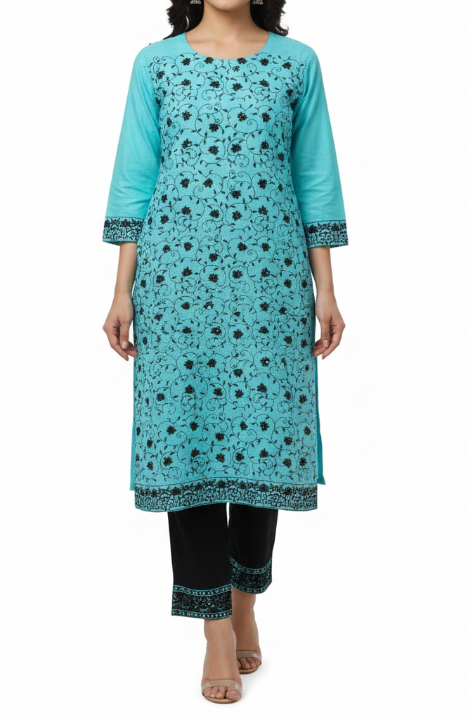 2 Piece Embroidered Suit