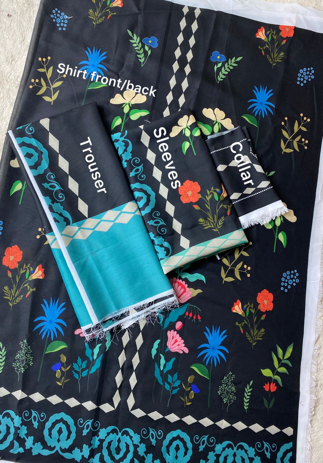 2Pcs Digital Print Suit