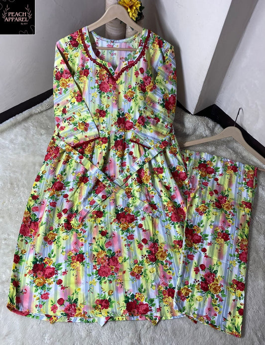 2Pcs Printed frock