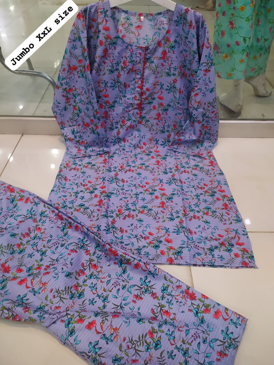 2Pcs Printed Suit
