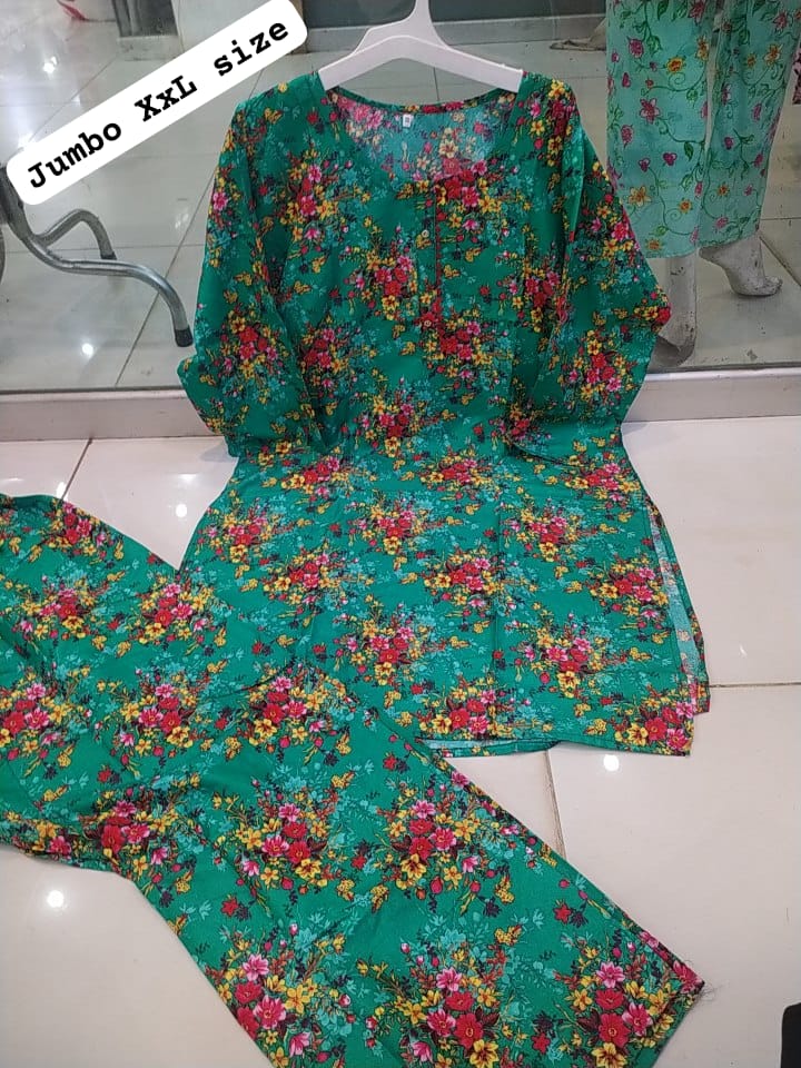 2Pcs Printed Suit