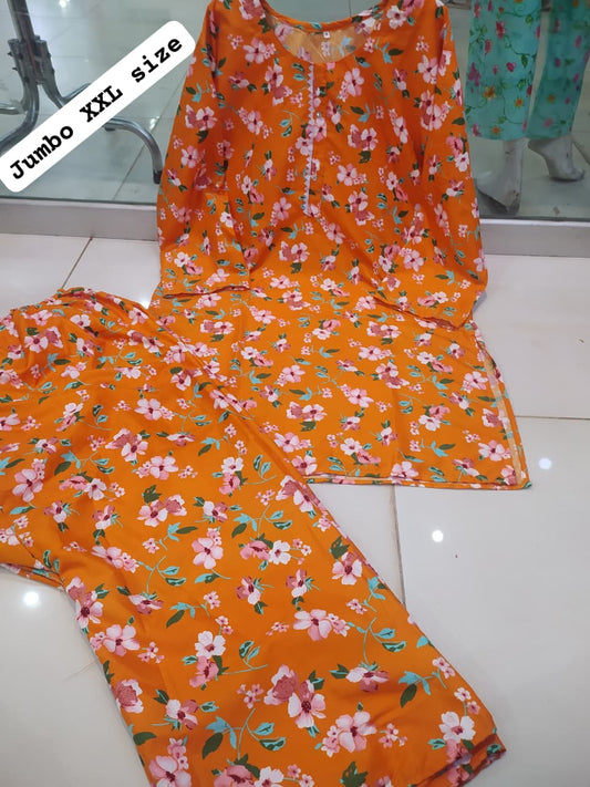 2Pcs Printed Suit
