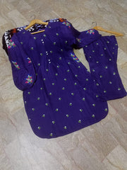 2 Pcs Embroidered Suit