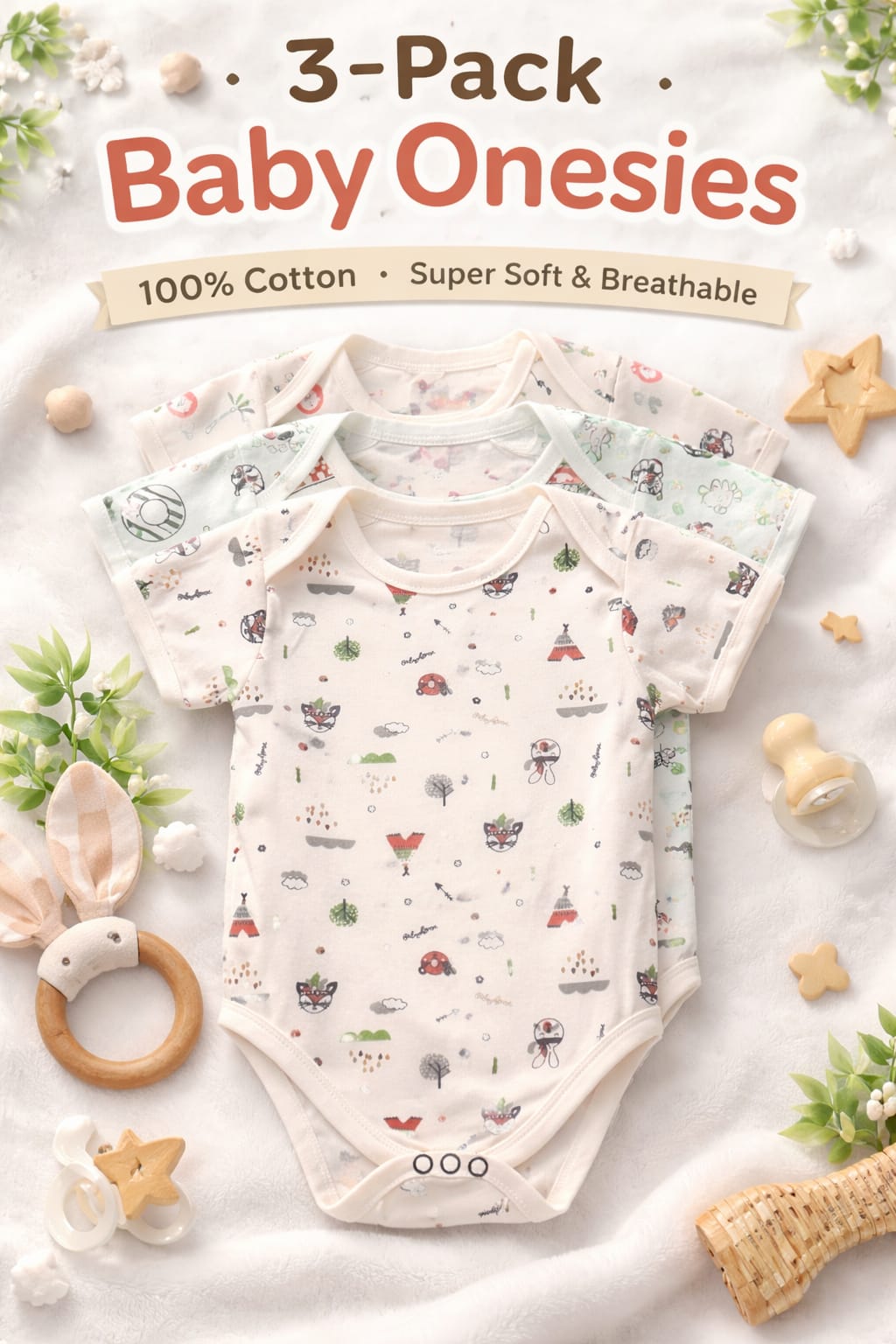 Pack of 3 Baby Suit Set