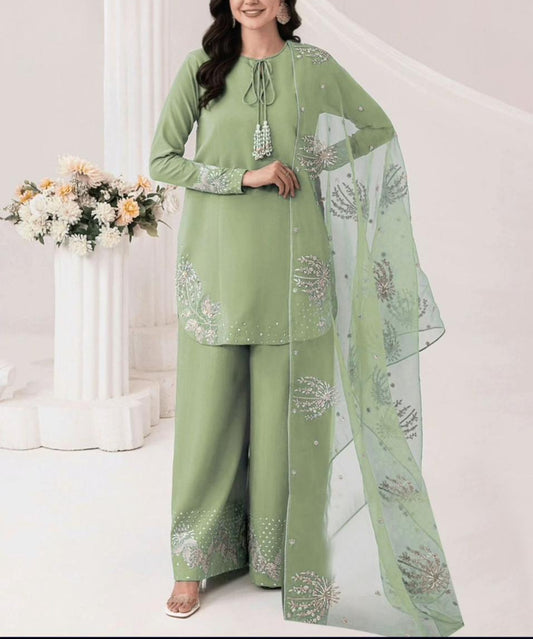 3-Piece Embroidered Suit