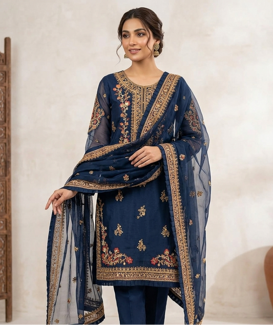 3-Piece Embroidered Suit