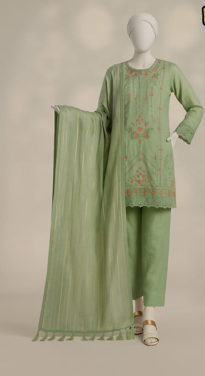 3-Piece Embroidered Suit