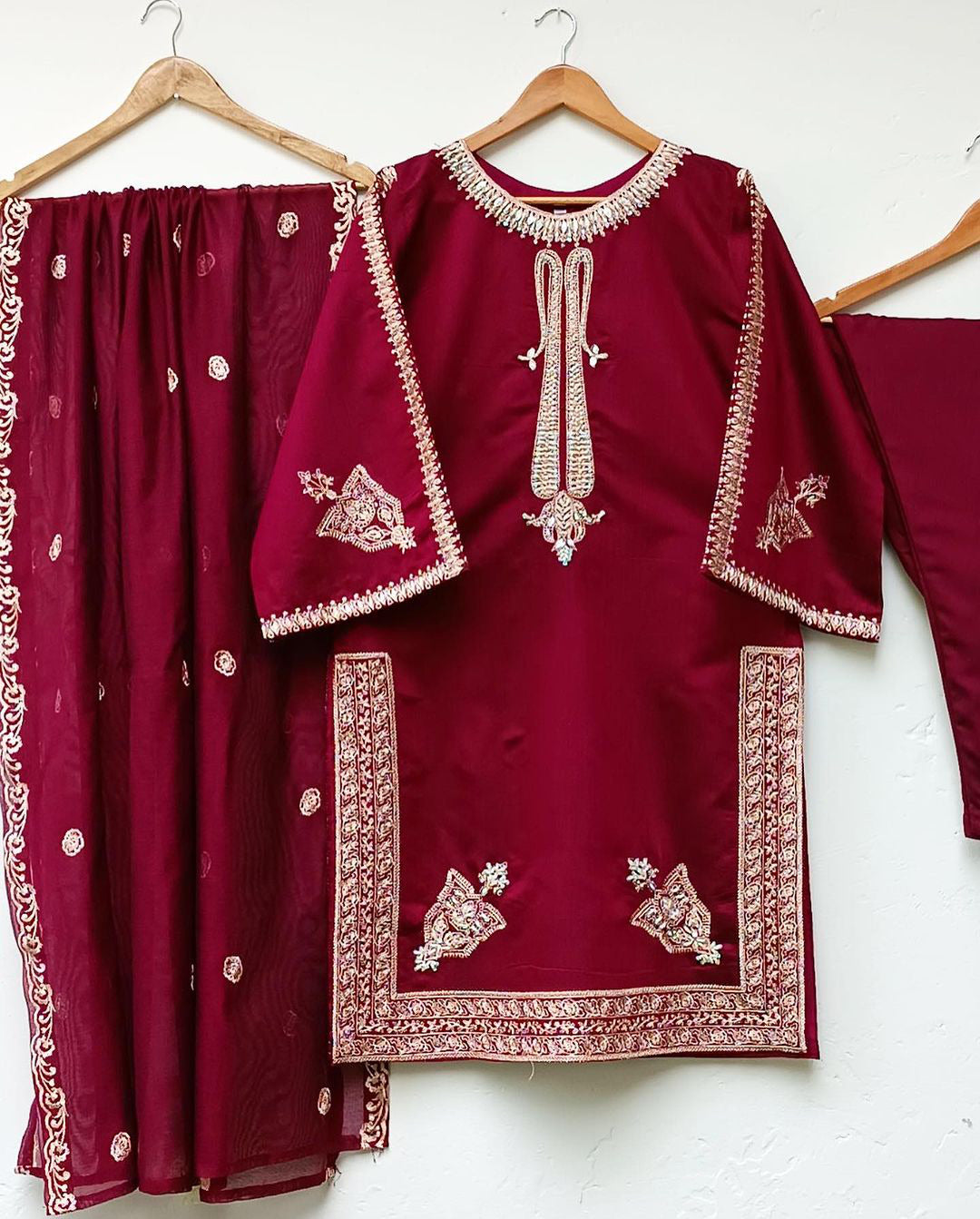 3-Piece Embroidered Suit