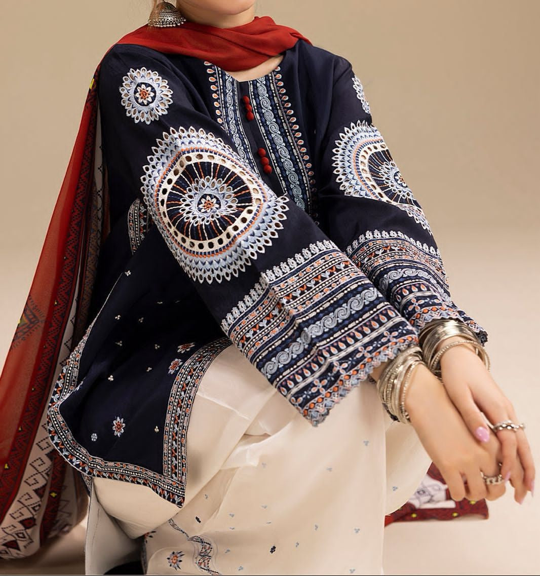 3-Piece Embroidered Suit