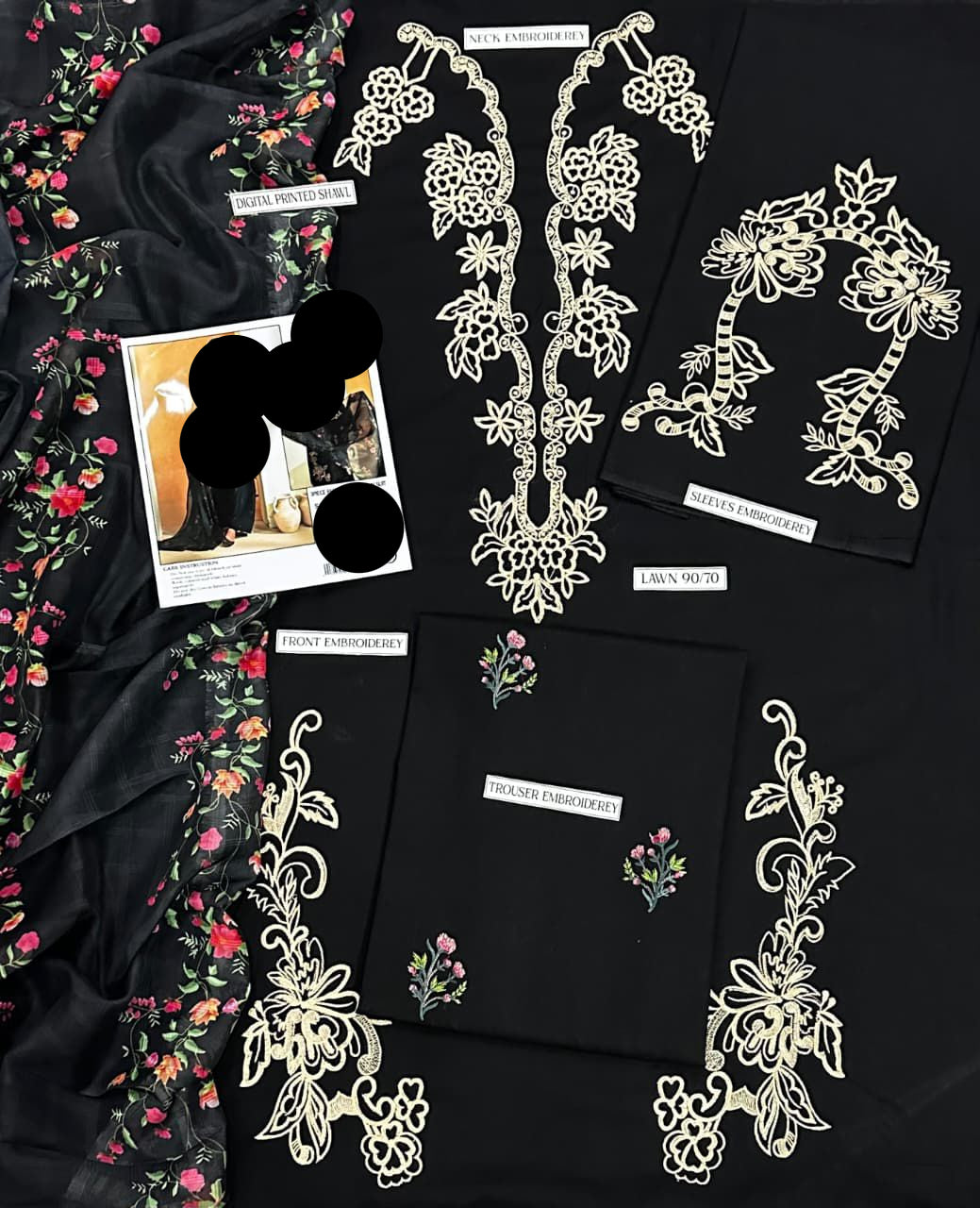 3-Piece Embroidered Suit