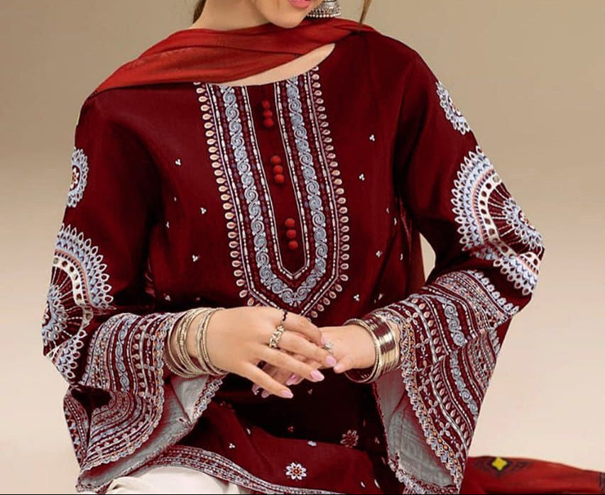 3-Piece Embroidered Suit